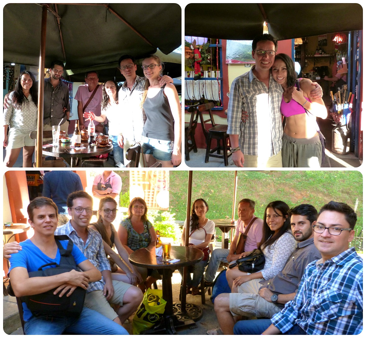 Amis de Charles au Pueblito Patojo de Popayán