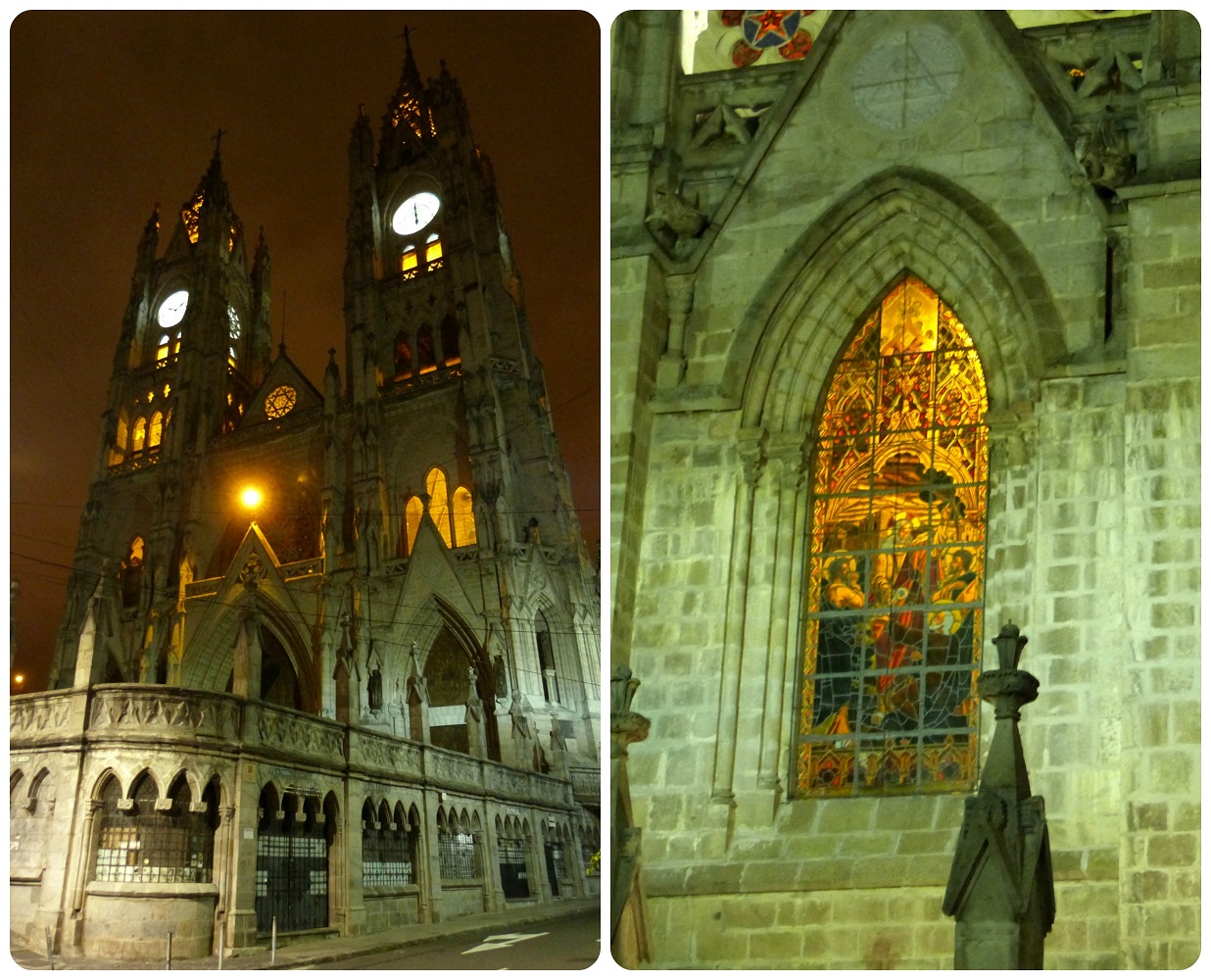La Basilique del Voto Nacional de nuit