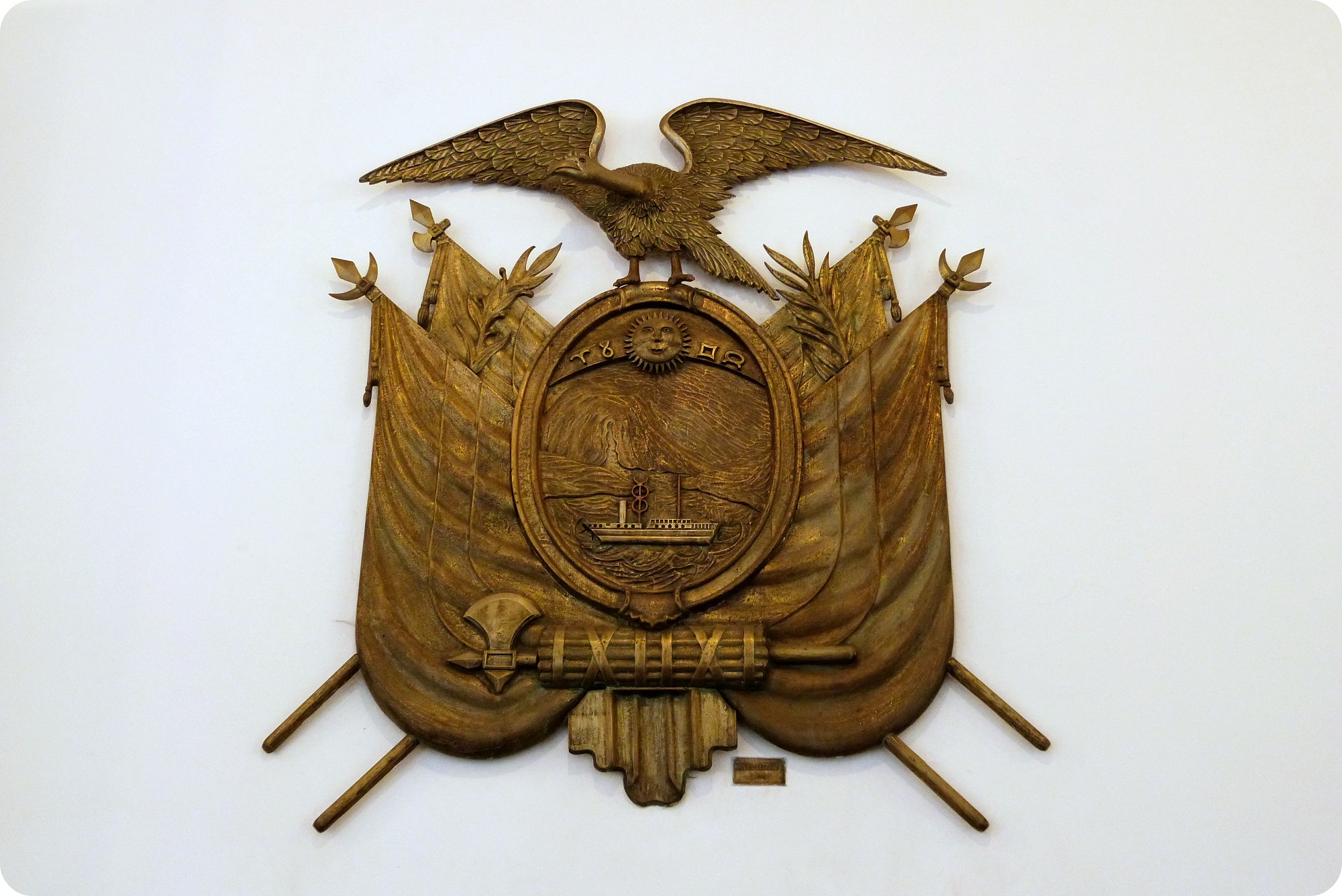 Blason de Quito au Palacio Presidencial de Quito