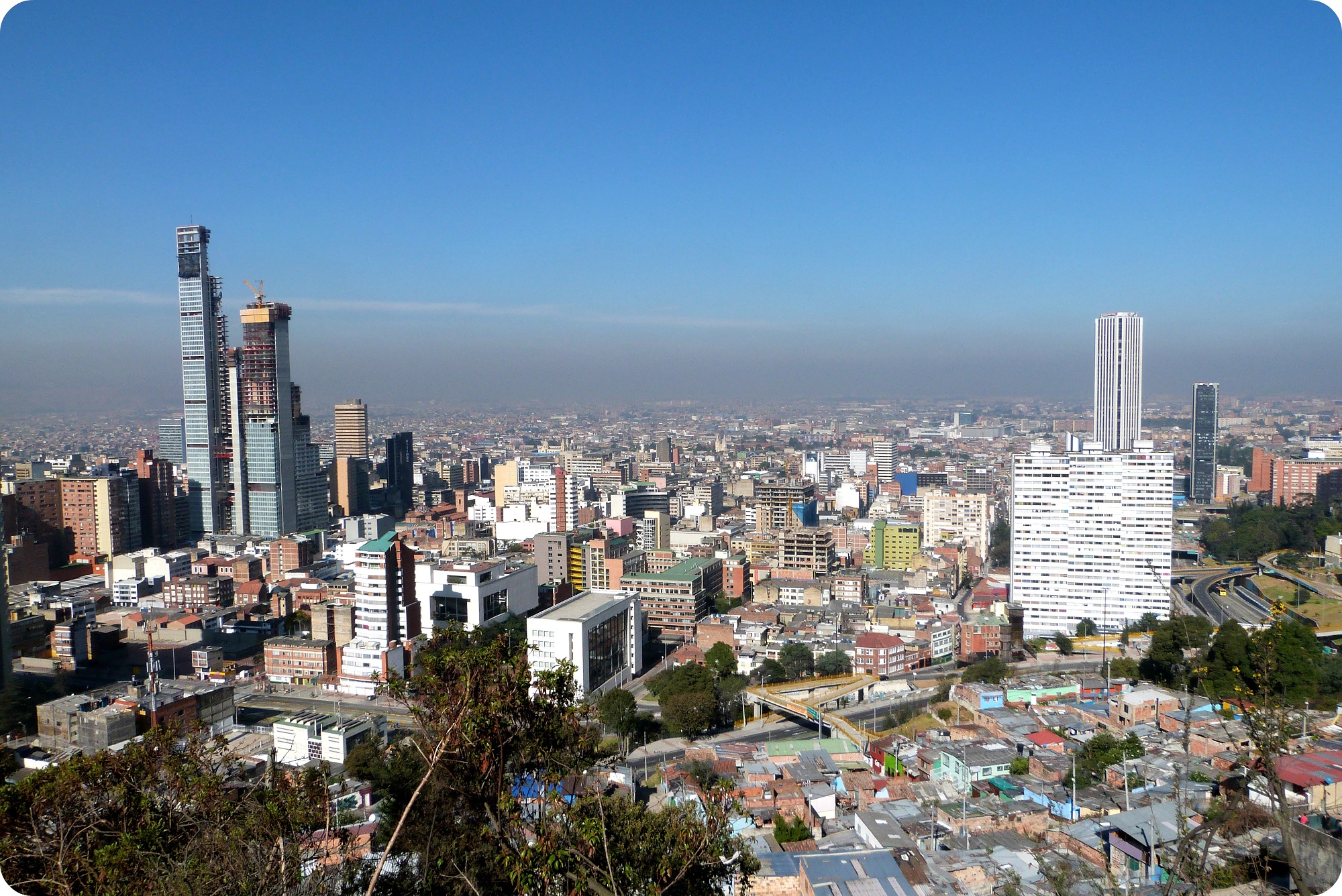vue sur Bogotá depuis le cerro de Guadalupe