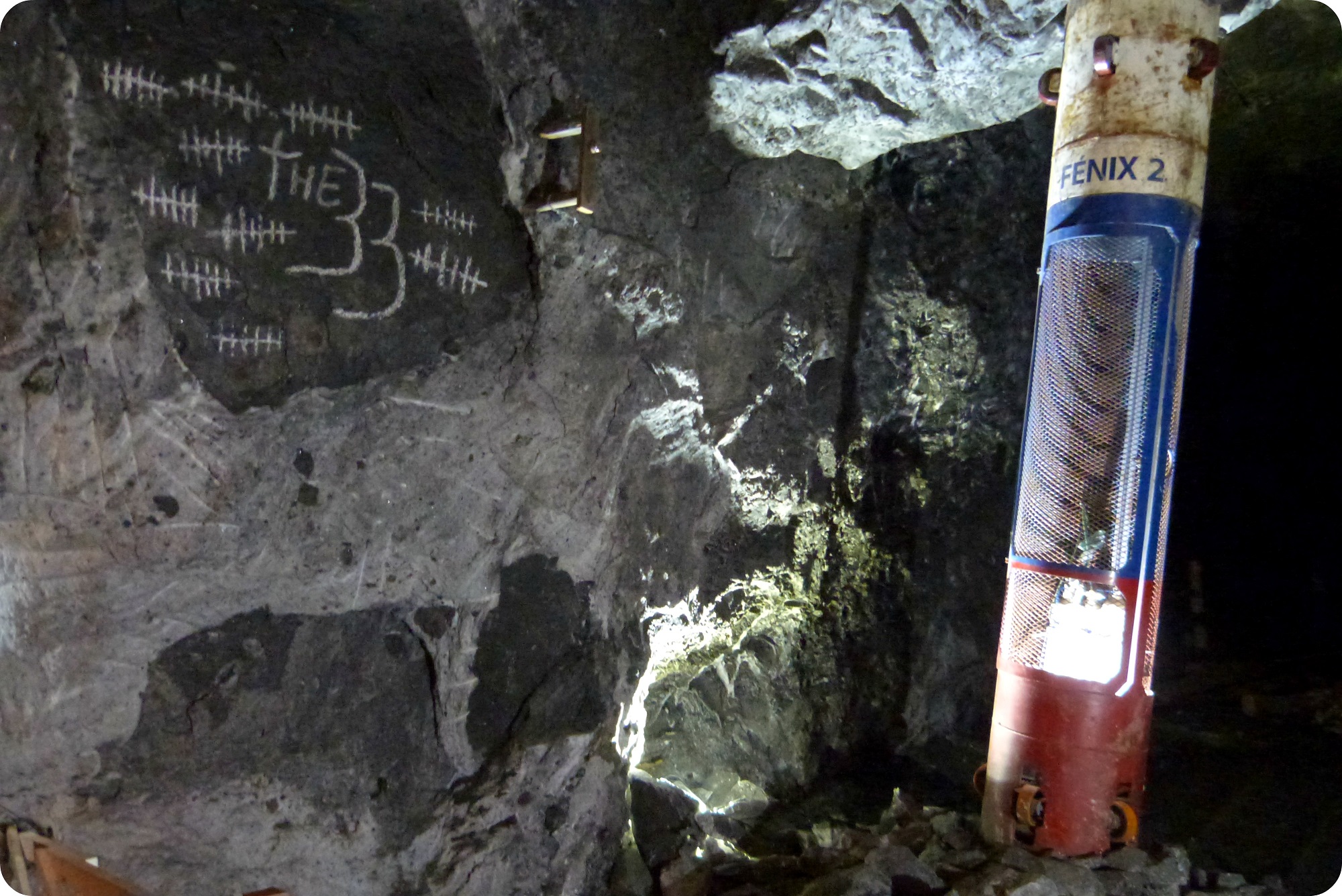 capsule Fenix 2 qui a été utilisée dans le film "The 33" à la mina de sal de Nemocón